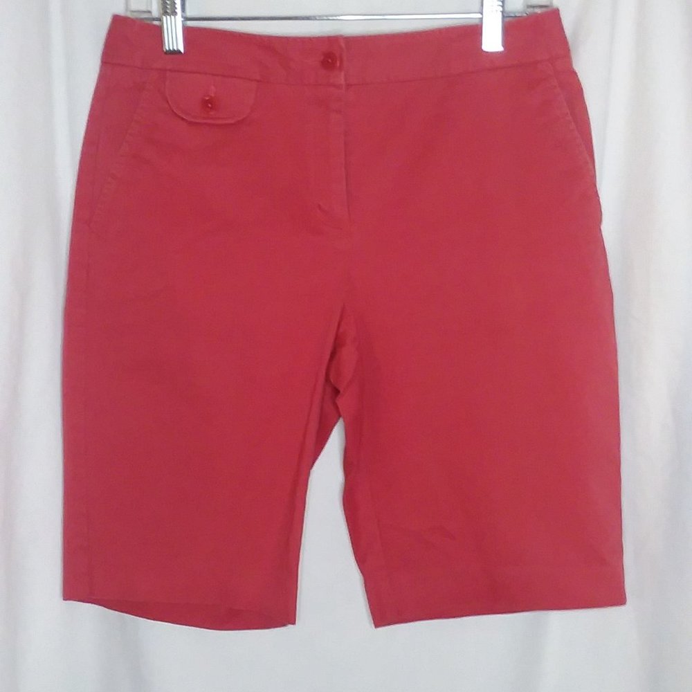 Talbots Women Sz 6 Pumpkin Colored Bermuda Shorts